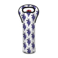 Watercolor Grape Pattern Print Single Neoprene Wine Tote