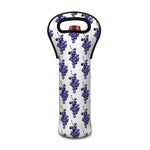 Watercolor Grape Pattern Print Single Neoprene Wine Tote