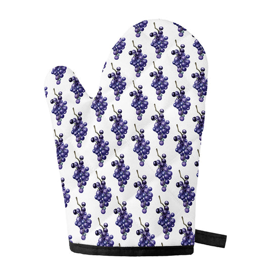 Watercolor Grape Pattern Print Single Oven Mitt