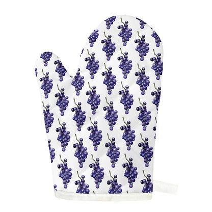 Watercolor Grape Pattern Print Single Oven Mitt