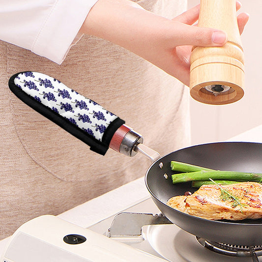Watercolor Grape Pattern Print Skillet Handle Cover