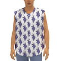 Watercolor Grape Pattern Print Sleeveless Baseball Jersey