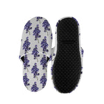 Watercolor Grape Pattern Print Slippers