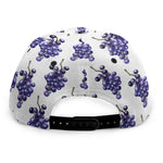 Watercolor Grape Pattern Print Snapback Cap