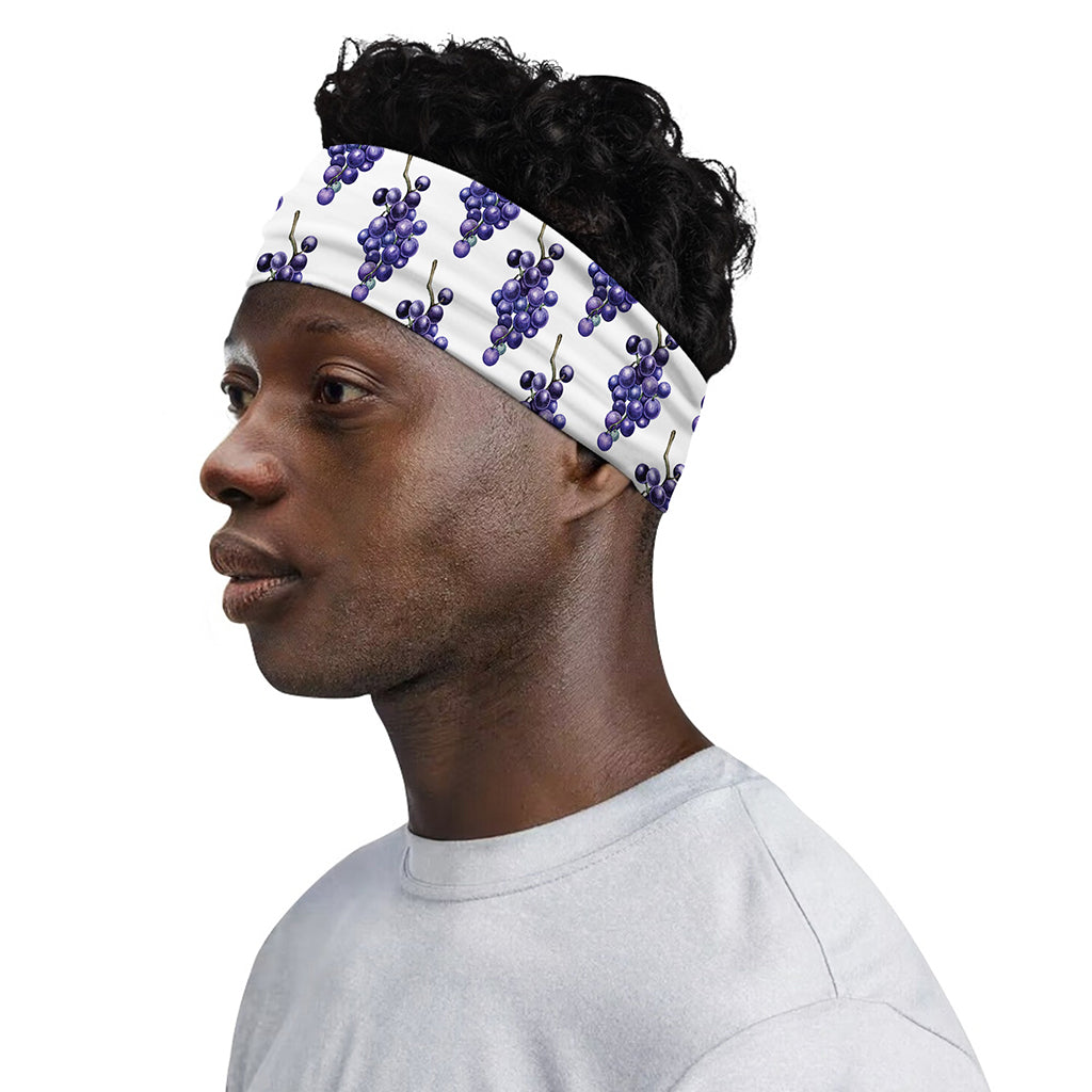 Watercolor Grape Pattern Print Sports Headband