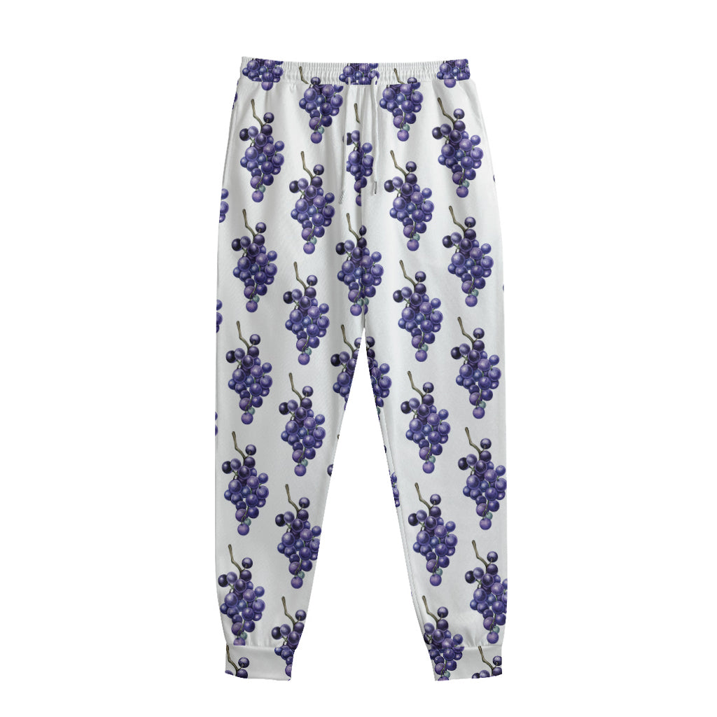 Watercolor Grape Pattern Print Sweatpants