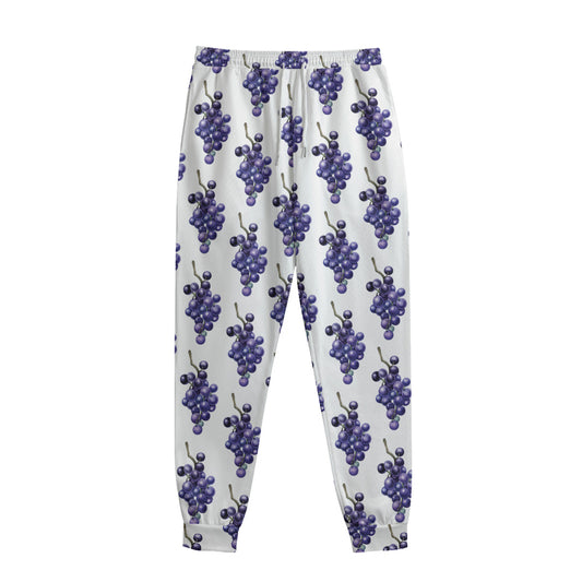 Watercolor Grape Pattern Print Sweatpants