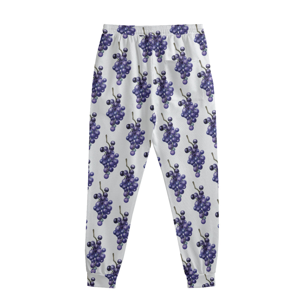Watercolor Grape Pattern Print Sweatpants