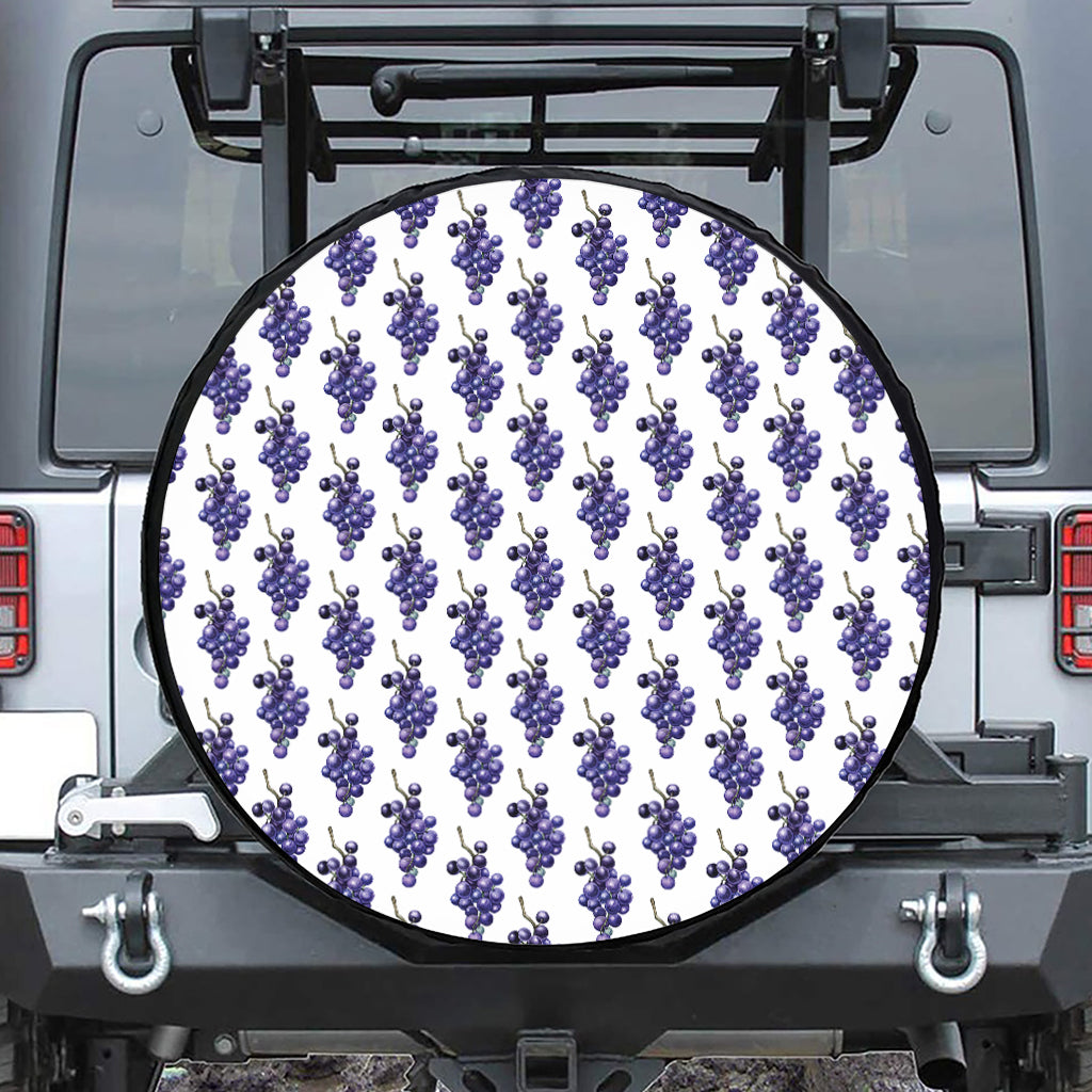 Watercolor Grape Pattern Print Tire Cover