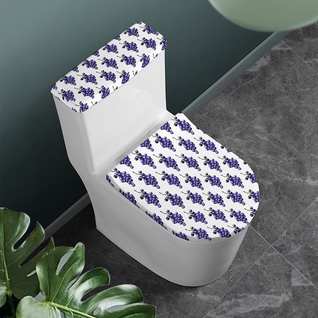 Watercolor Grape Pattern Print Toilet Lid And Tank Cover Set