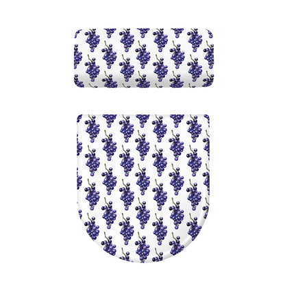 Watercolor Grape Pattern Print Toilet Lid And Tank Cover Set