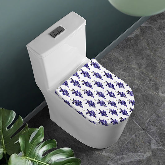 Watercolor Grape Pattern Print Toilet Lid Cover