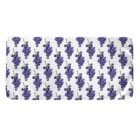 Watercolor Grape Pattern Print Towel