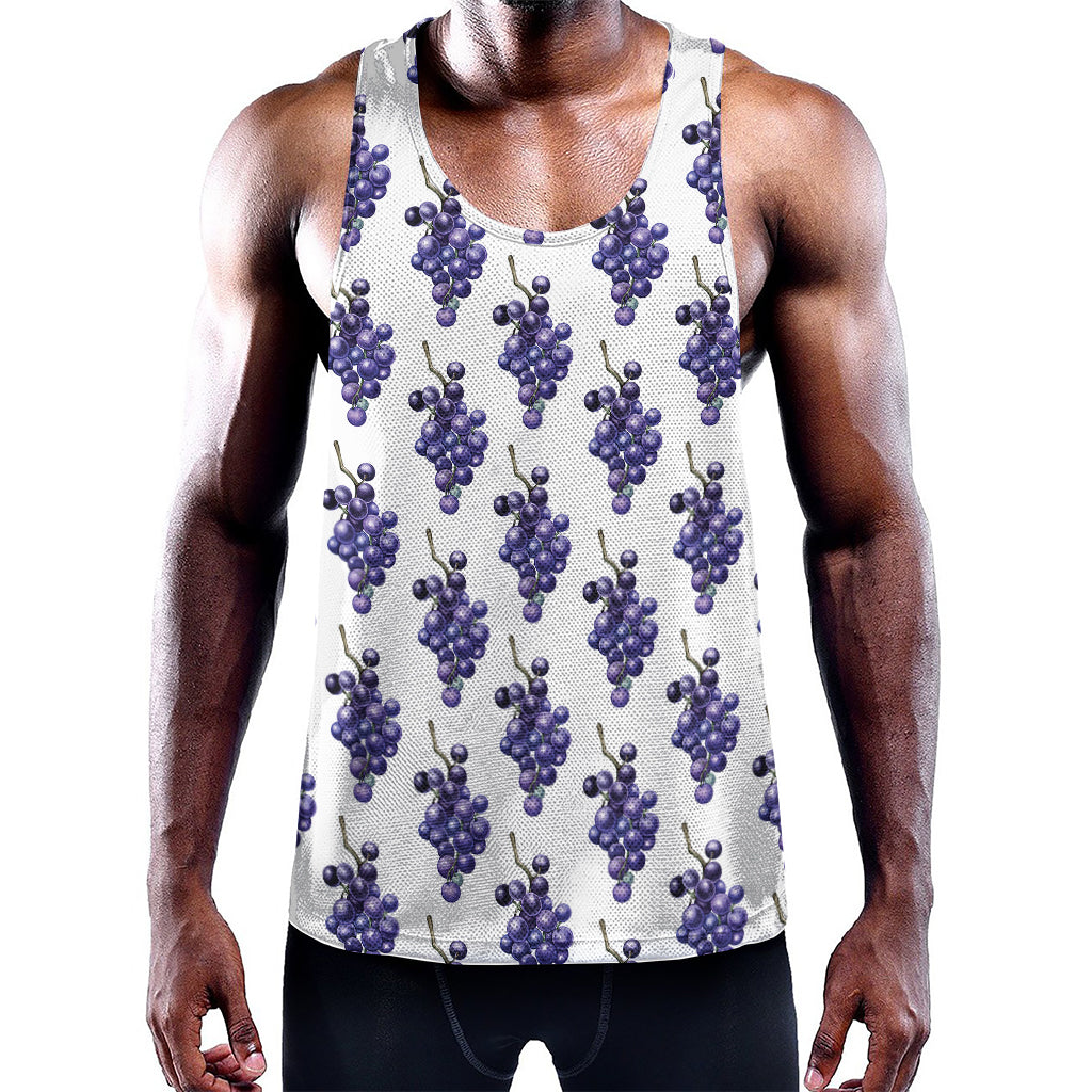 Watercolor Grape Pattern Print Training Tank Top