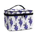 Watercolor Grape Pattern Print Travel Makeup Bag