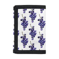 Watercolor Grape Pattern Print Trifold Wallet