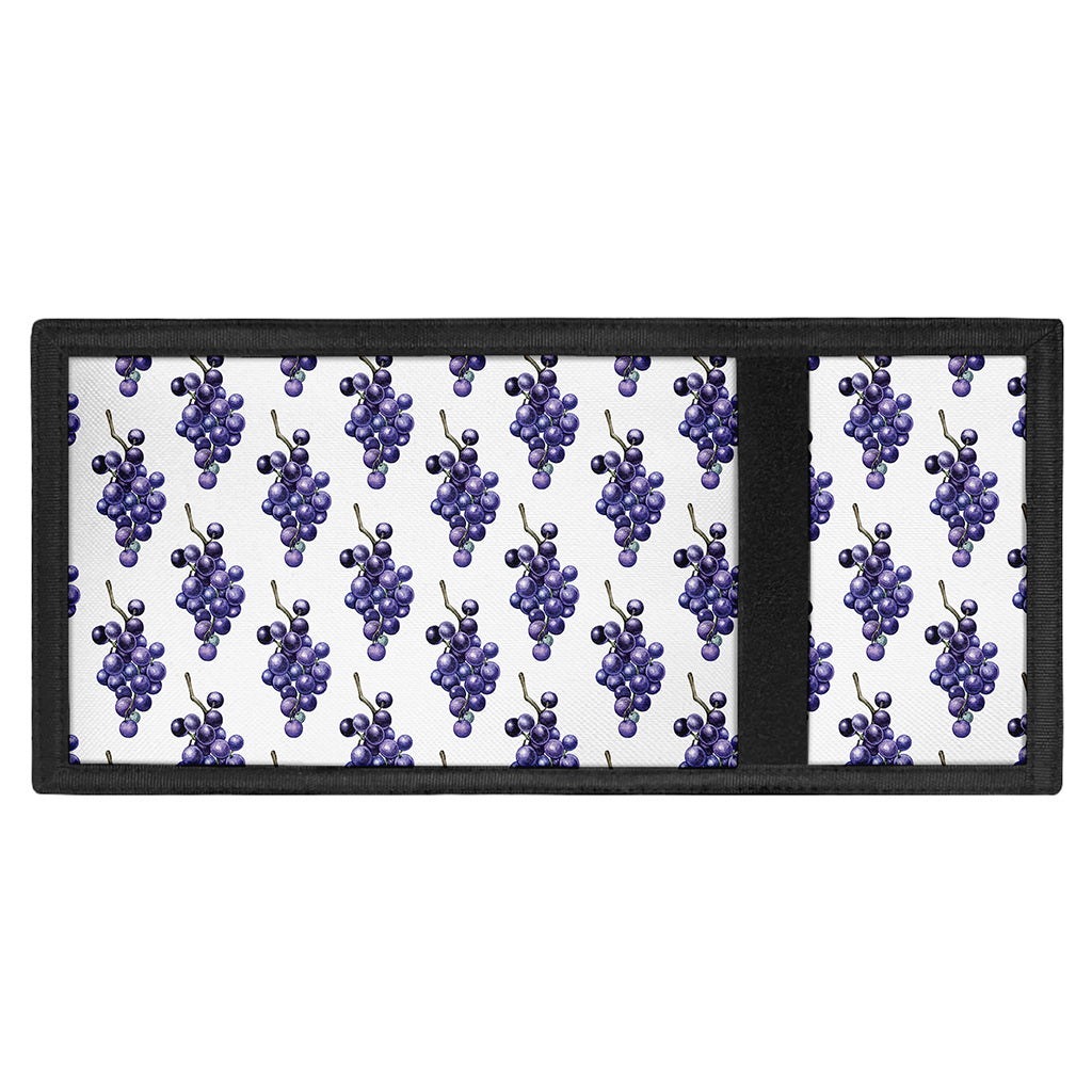 Watercolor Grape Pattern Print Trifold Wallet
