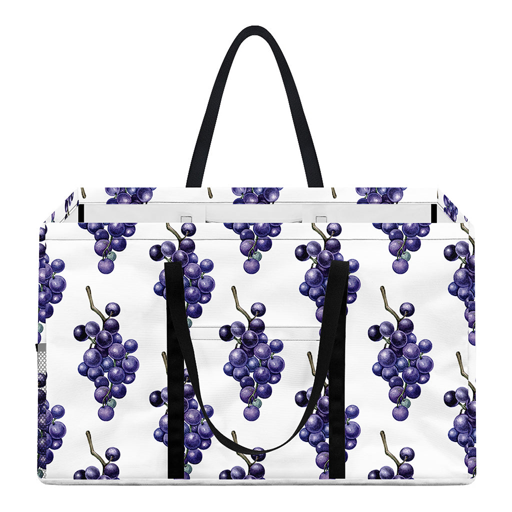 Watercolor Grape Pattern Print Utility Tote Bag