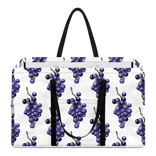 Watercolor Grape Pattern Print Utility Tote Bag