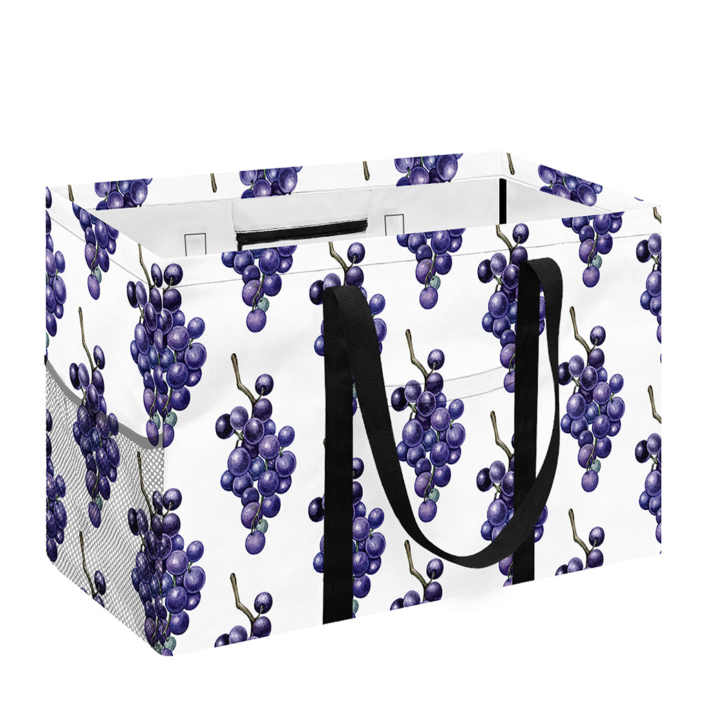 Watercolor Grape Pattern Print Utility Tote Bag