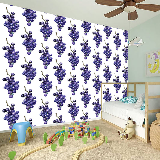 Watercolor Grape Pattern Print Wall Sticker