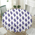 Watercolor Grape Pattern Print Waterproof Round Tablecloth