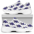 Watercolor Grape Pattern Print White Chunky Shoes