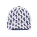 Watercolor Grape Pattern Print White Mesh Trucker Hat