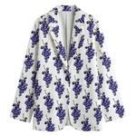 Watercolor Grape Pattern Print Women's Blazer