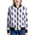 Watercolor Grape Pattern Print Women's Bomber Jacket