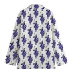 Watercolor Grape Pattern Print Women's Cotton Blazer