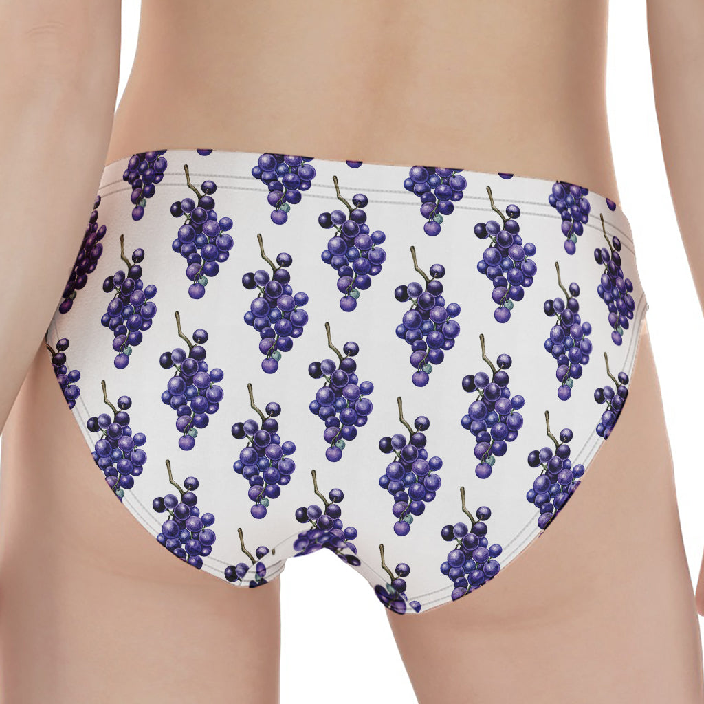 Watercolor Grape Pattern Print Women's Panties