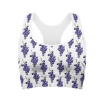 Watercolor Grape Pattern Print Women's Sports Bra