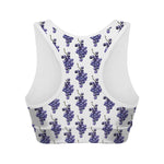 Watercolor Grape Pattern Print Women's Sports Bra