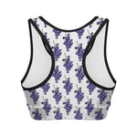 Watercolor Grape Pattern Print Women's Sports Bra