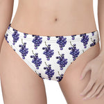 Watercolor Grape Pattern Print Women's Thong