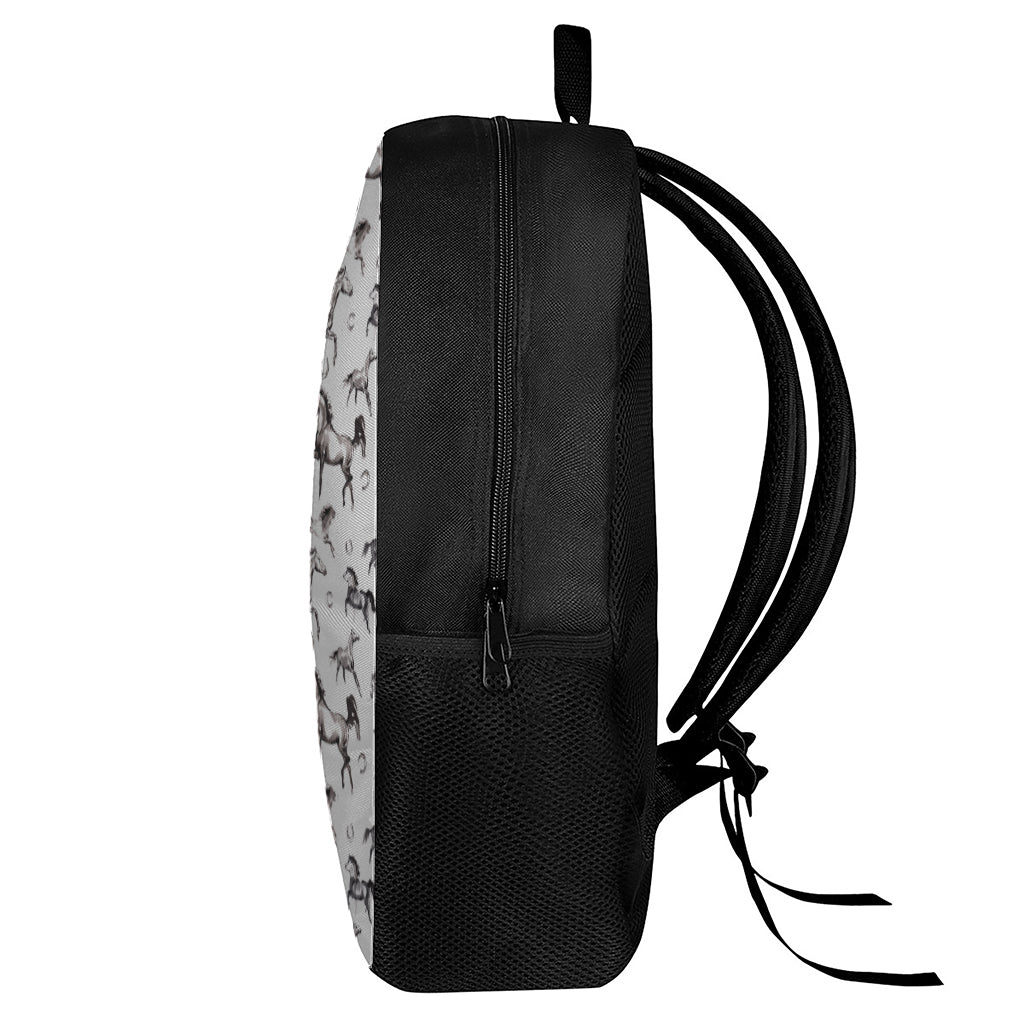Watercolor Horse Pattern Print 17 Inch Backpack