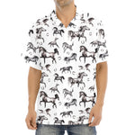 Watercolor Horse Pattern Print Aloha Shirt