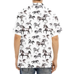 Watercolor Horse Pattern Print Aloha Shirt