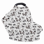 Watercolor Horse Pattern Print Baby Seat Cover