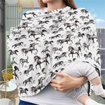 Watercolor Horse Pattern Print Baby Seat Cover