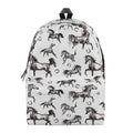 Watercolor Horse Pattern Print School Backpack