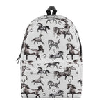 Watercolor Horse Pattern Print Backpack