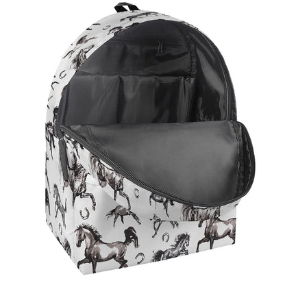 Watercolor Horse Pattern Print Backpack