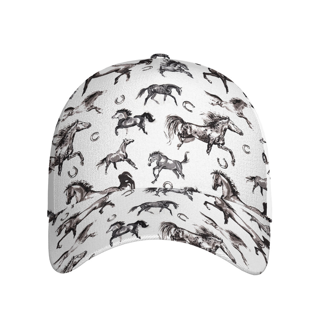 Watercolor Horse Pattern Print Baseball Cap