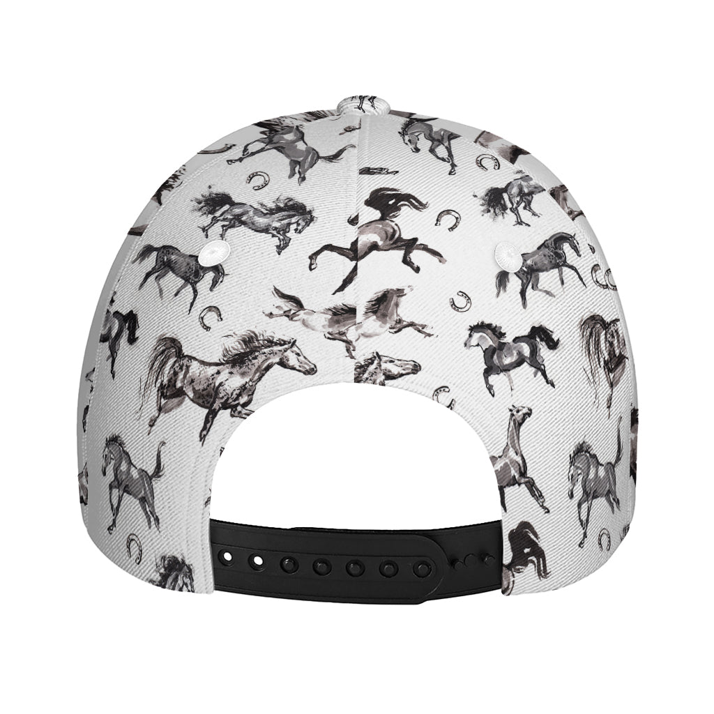 Watercolor Horse Pattern Print Baseball Cap