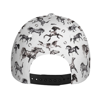 Watercolor Horse Pattern Print Baseball Cap