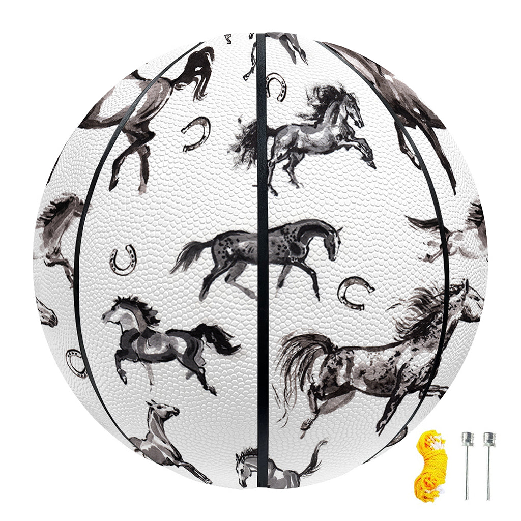 Watercolor Horse Pattern Print Basketball