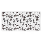 Watercolor Horse Pattern Print Beach Towel