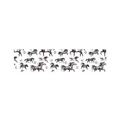 Watercolor Horse Pattern Print Bed Runner